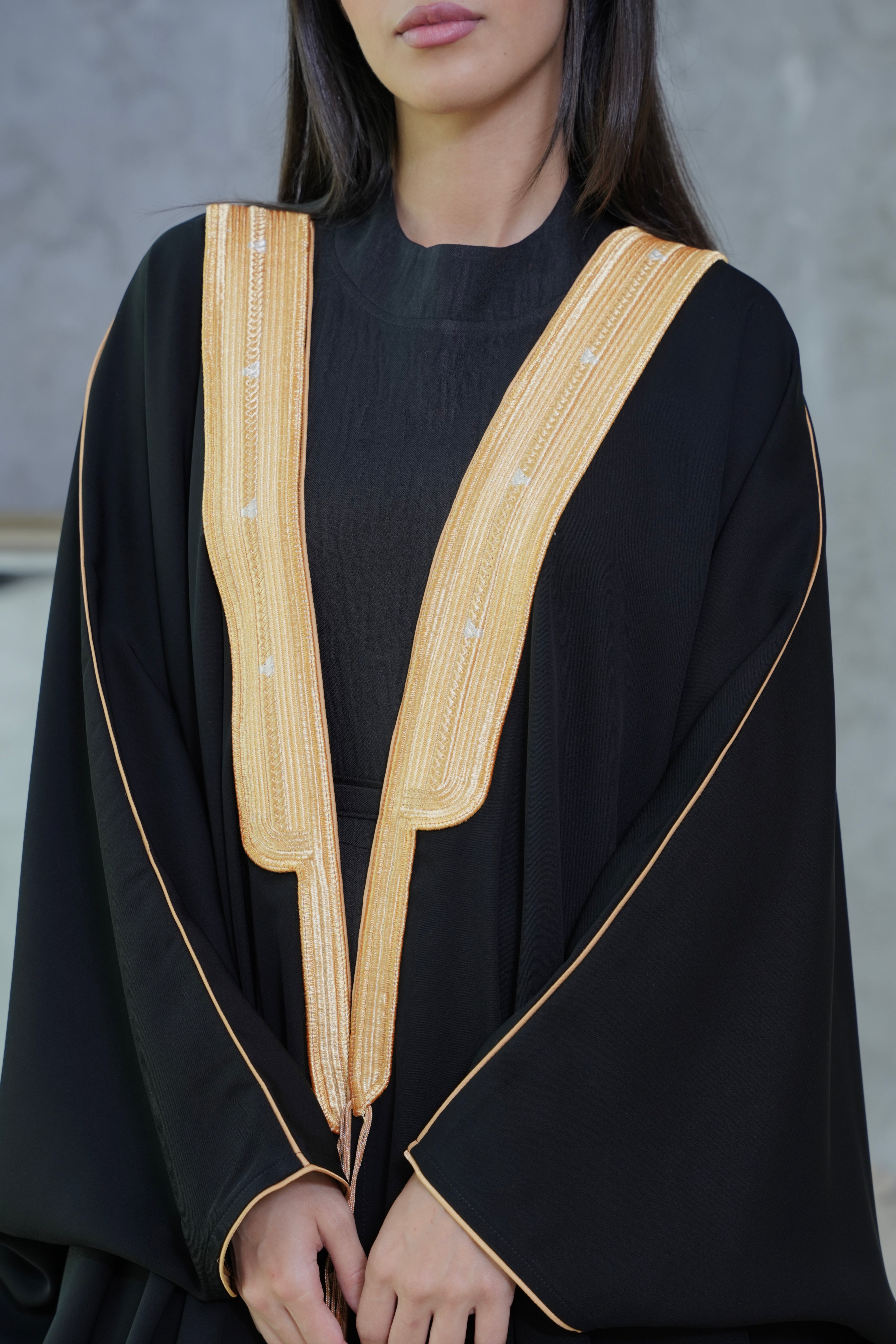 TRADITIONAL GOLDEN BISHT ABAYA #369