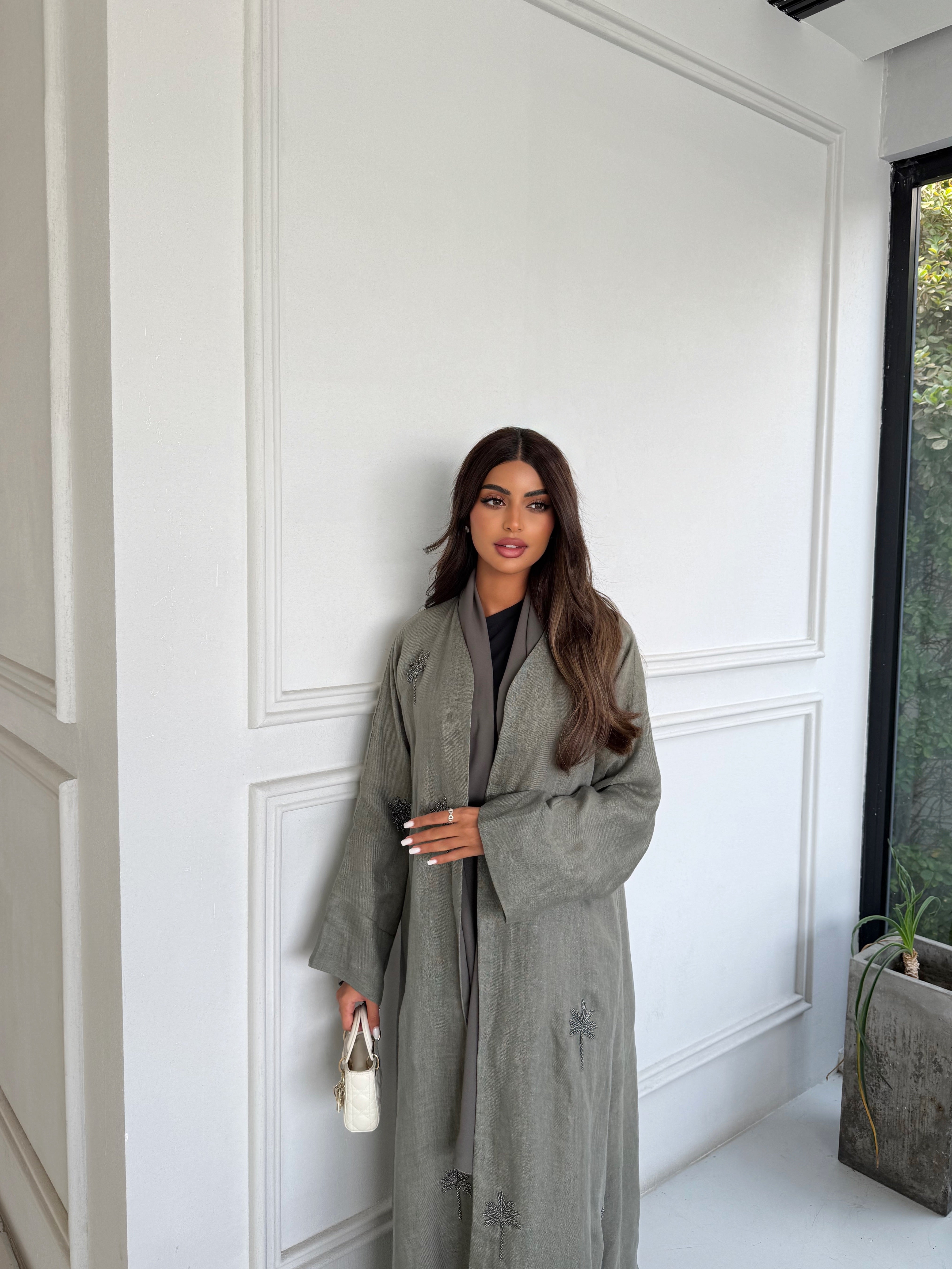 OLIVE PALM ABAYA #659