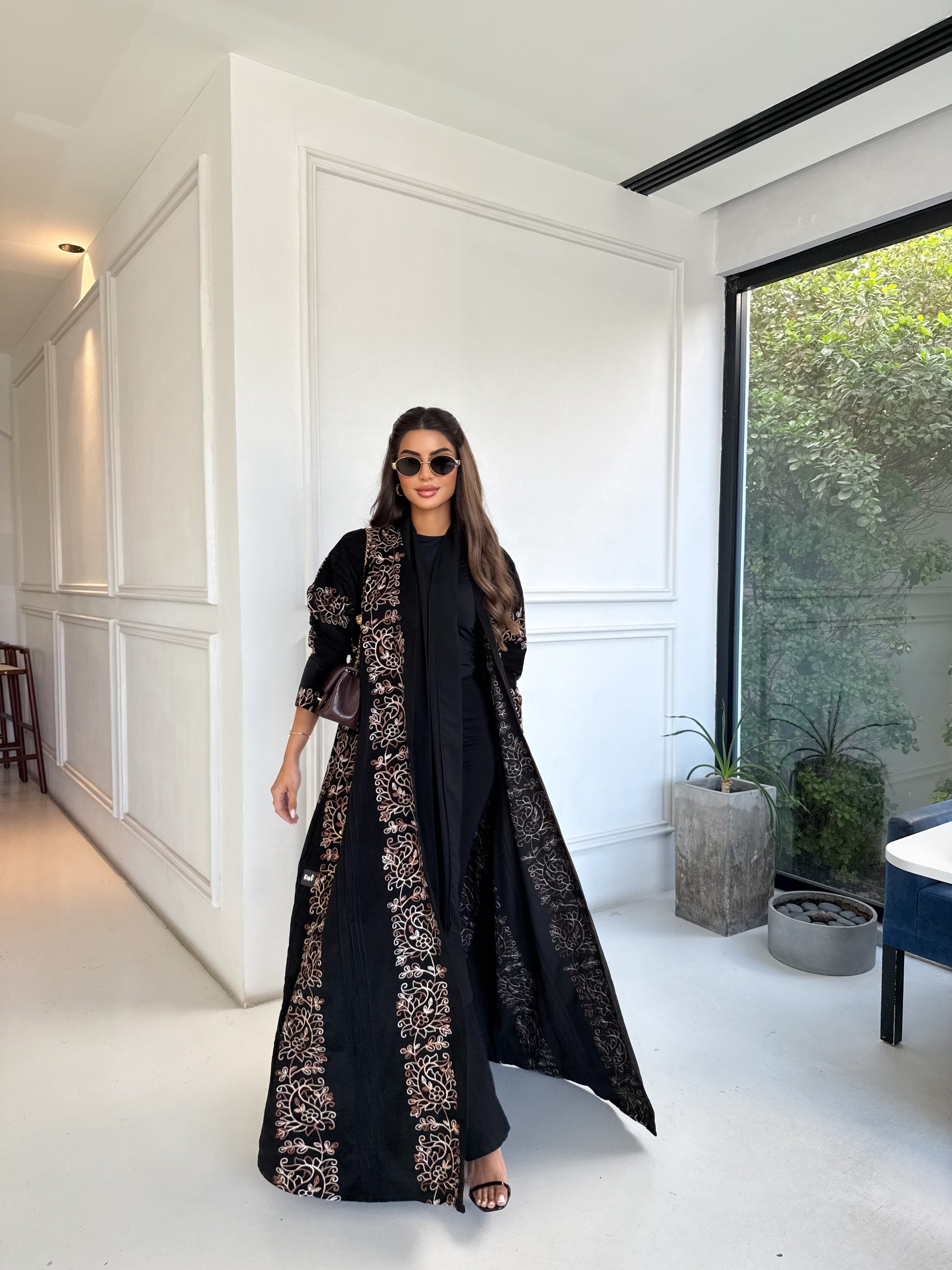 FLORAL EMBER ABAYA #663