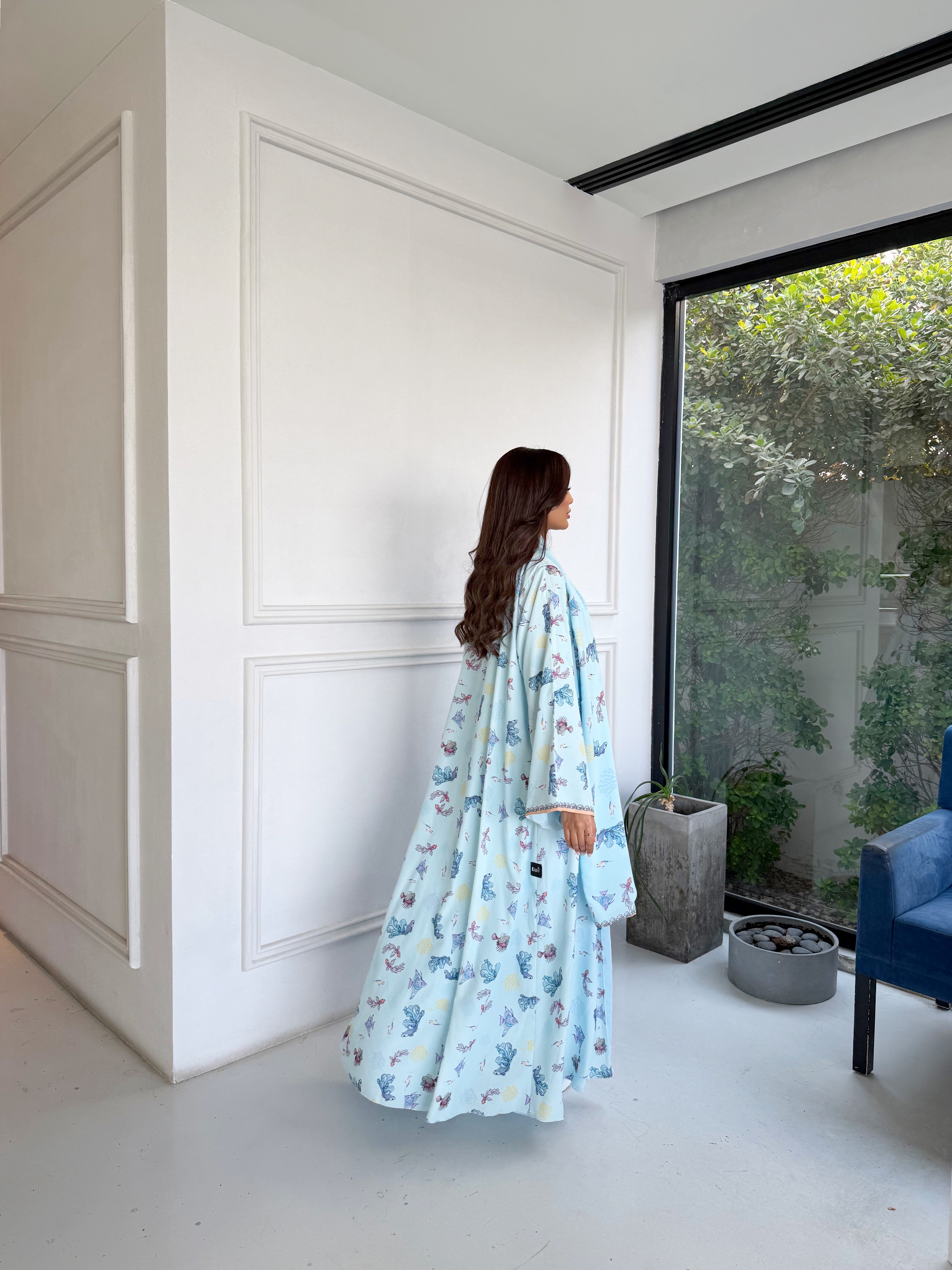 AQUA DREAM ABAYA #641