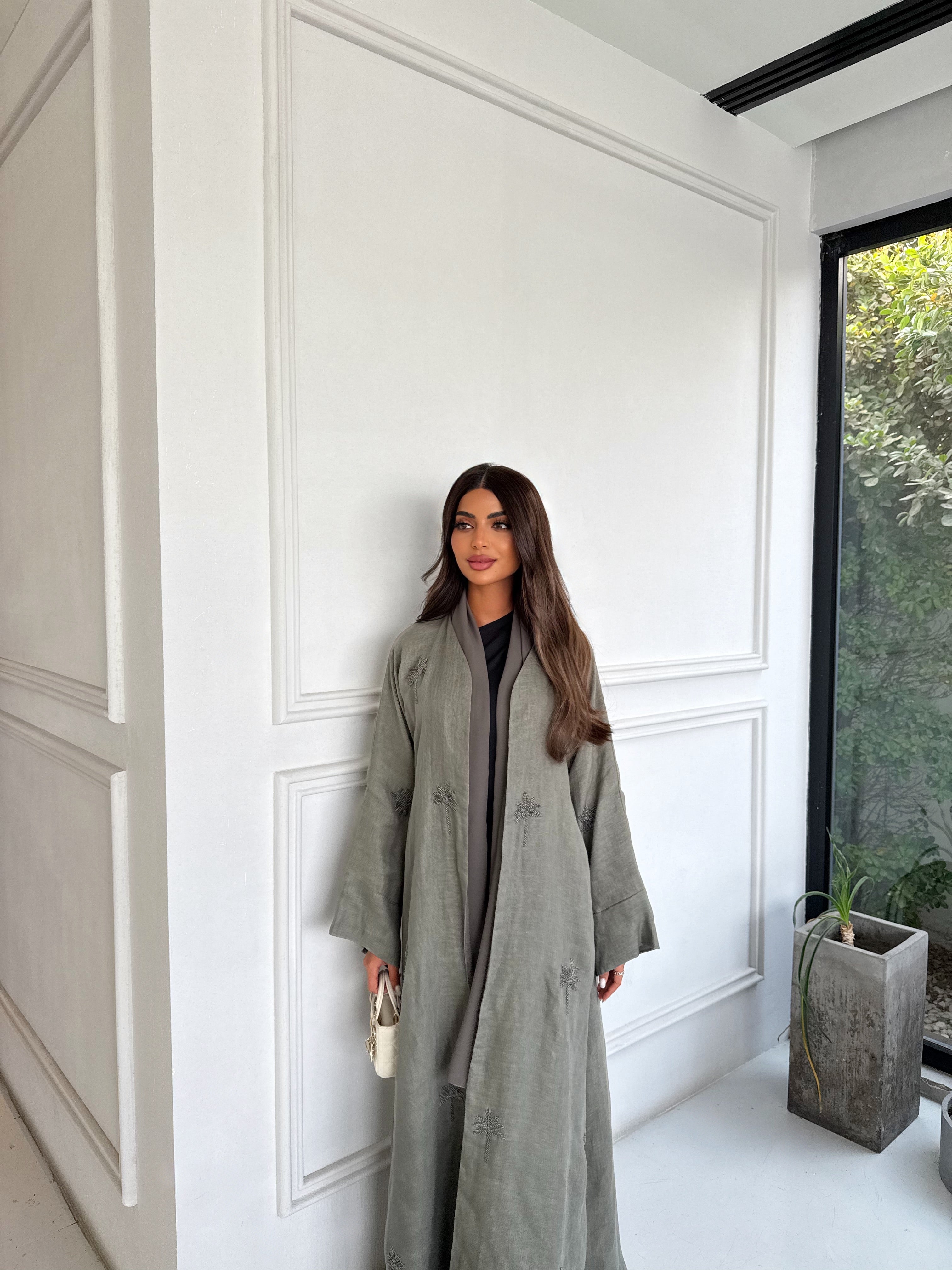 OLIVE PALM ABAYA #659