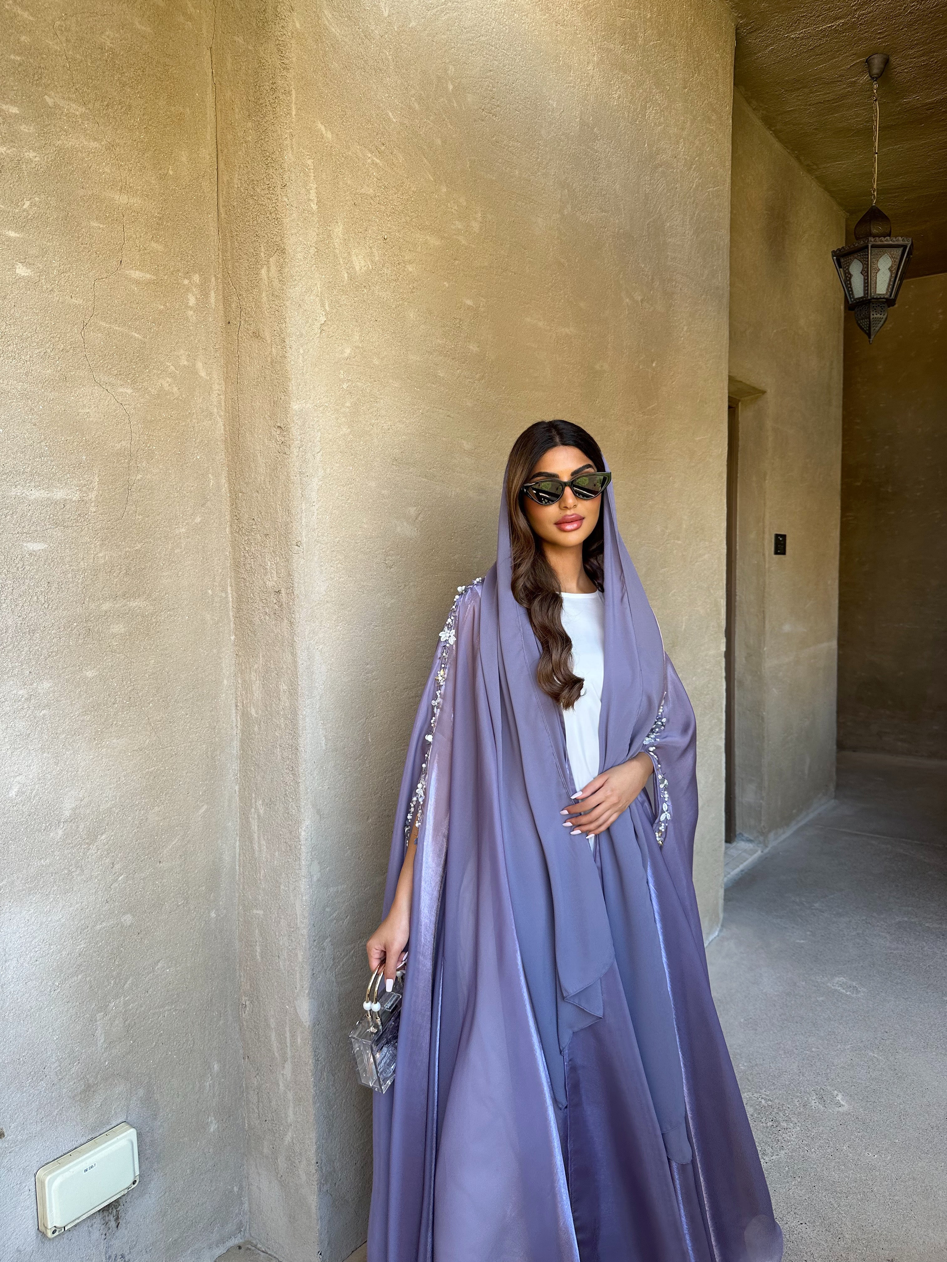 ROYAL PURPLE CAPE ABAYA 
 #445
