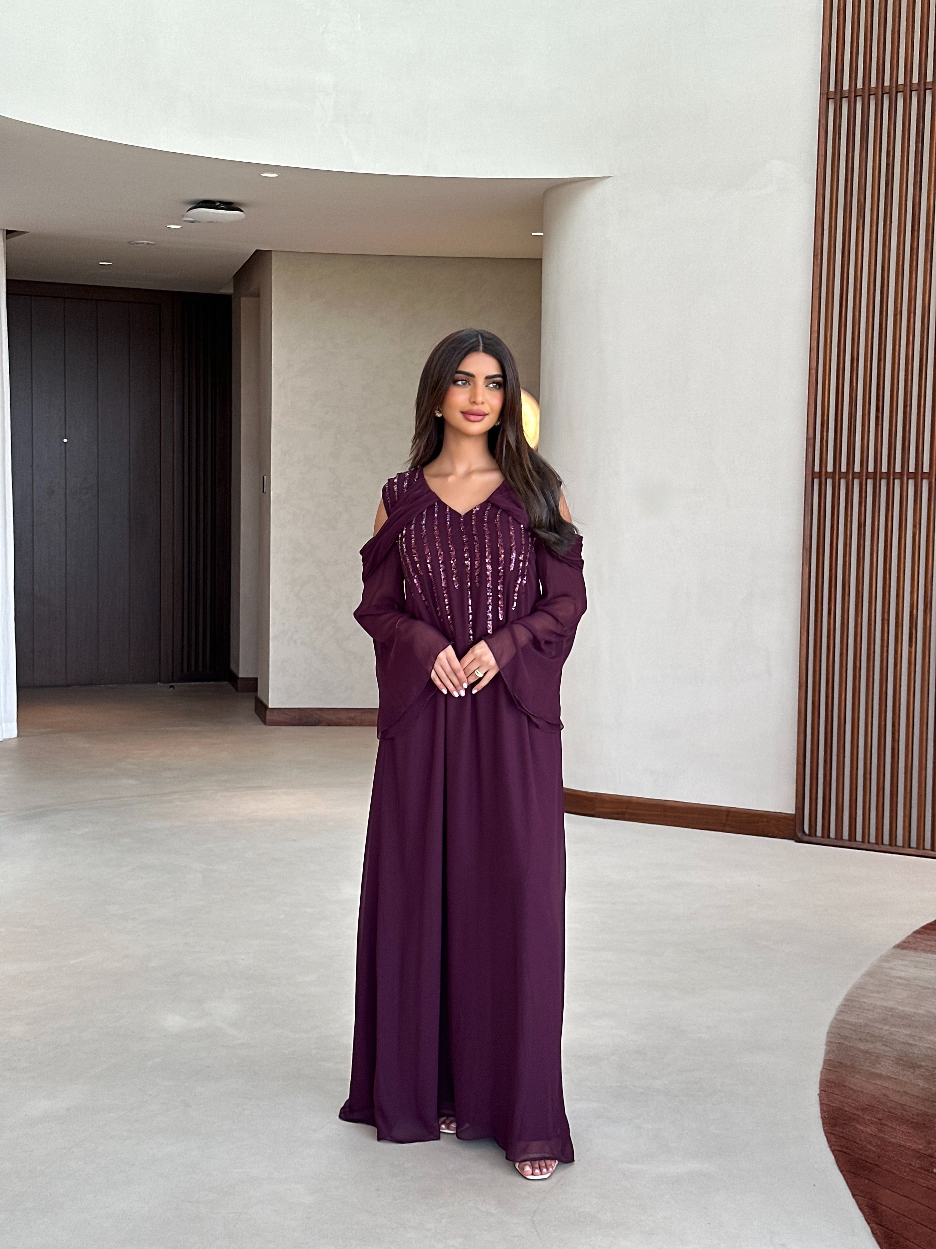 ELEGANT PURPLE RAMADAN DRESS #581