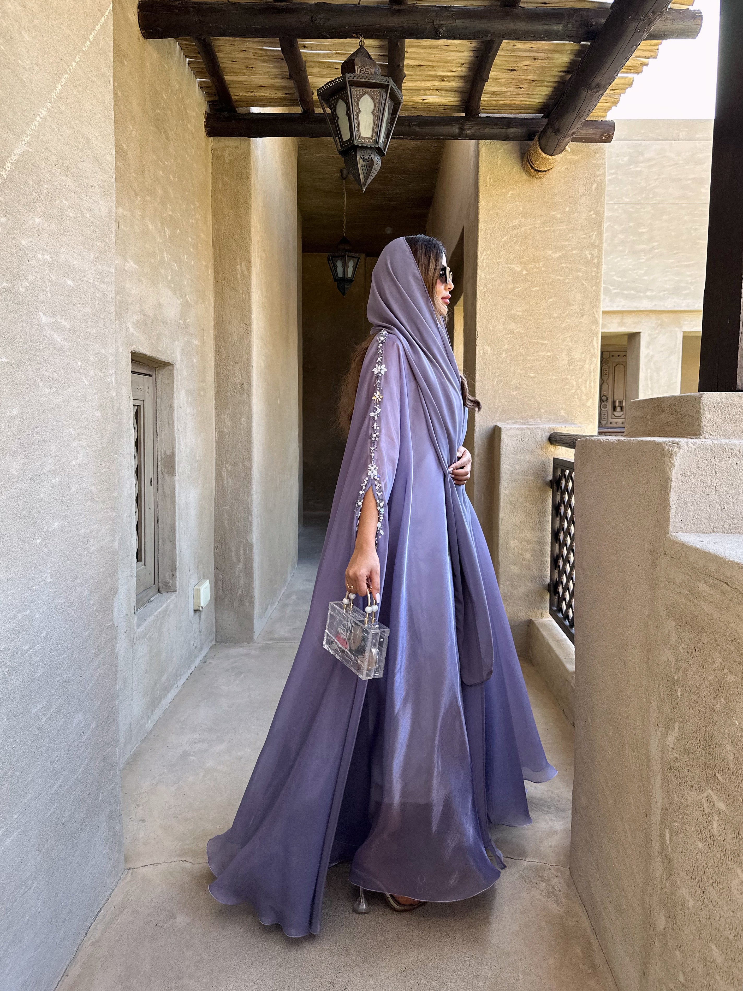 ROYAL PURPLE CAPE ABAYA 
 #445