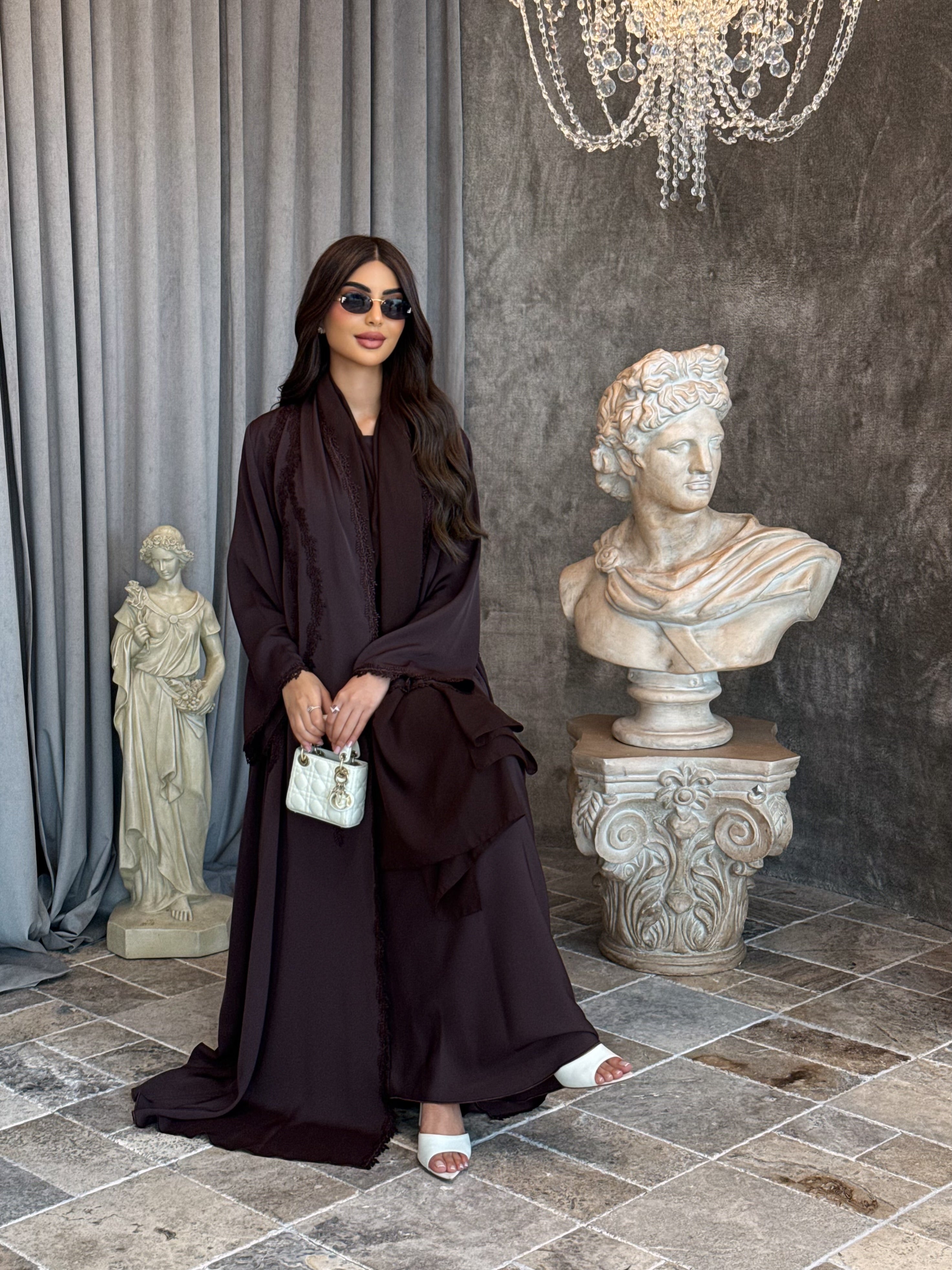 MOCHA SHADOW ABAYA #622