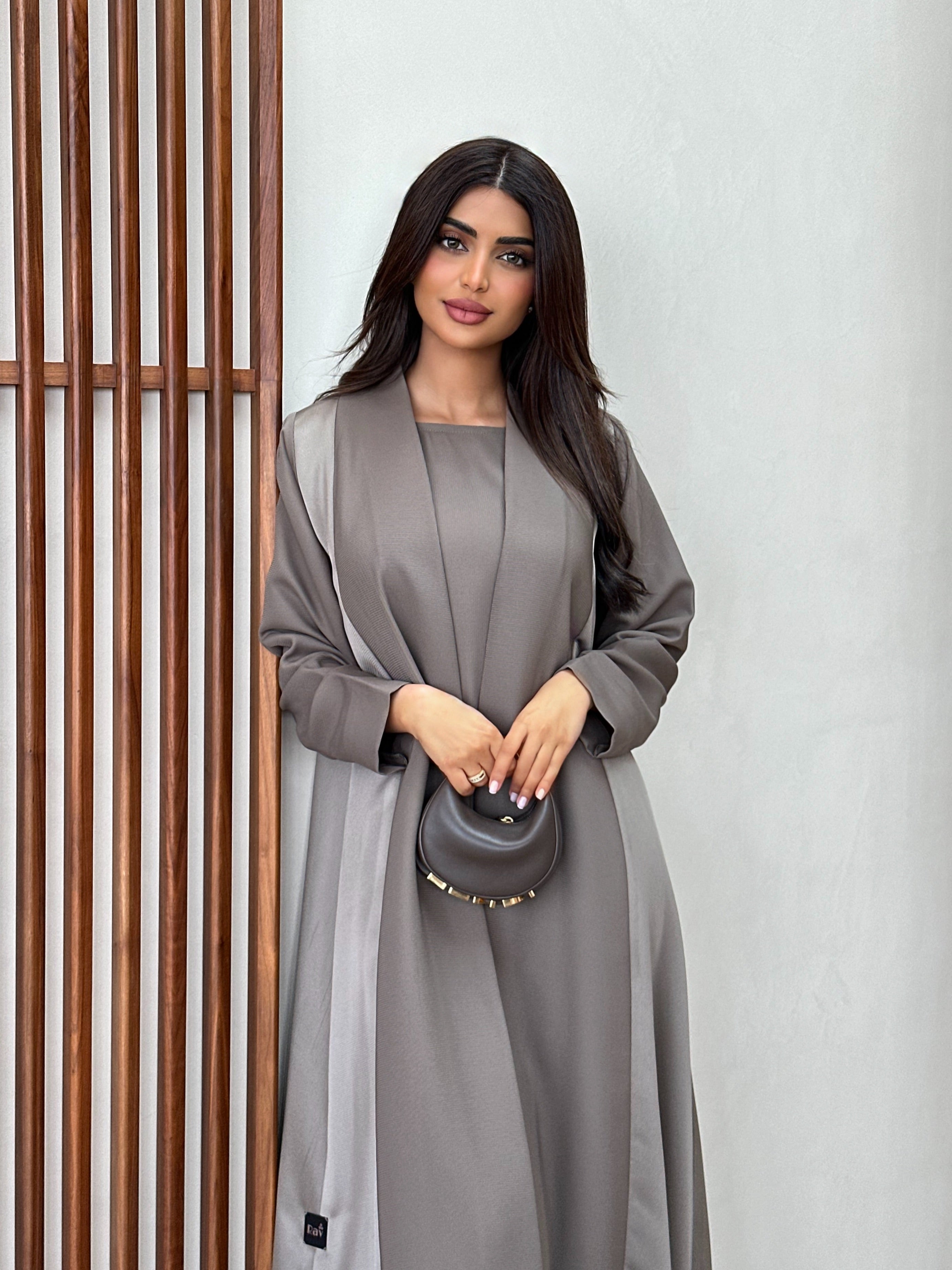 GORGEOUS TAUPE ABAYA #594