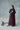 FANCY BLACK AND MAROON ABAYA #373