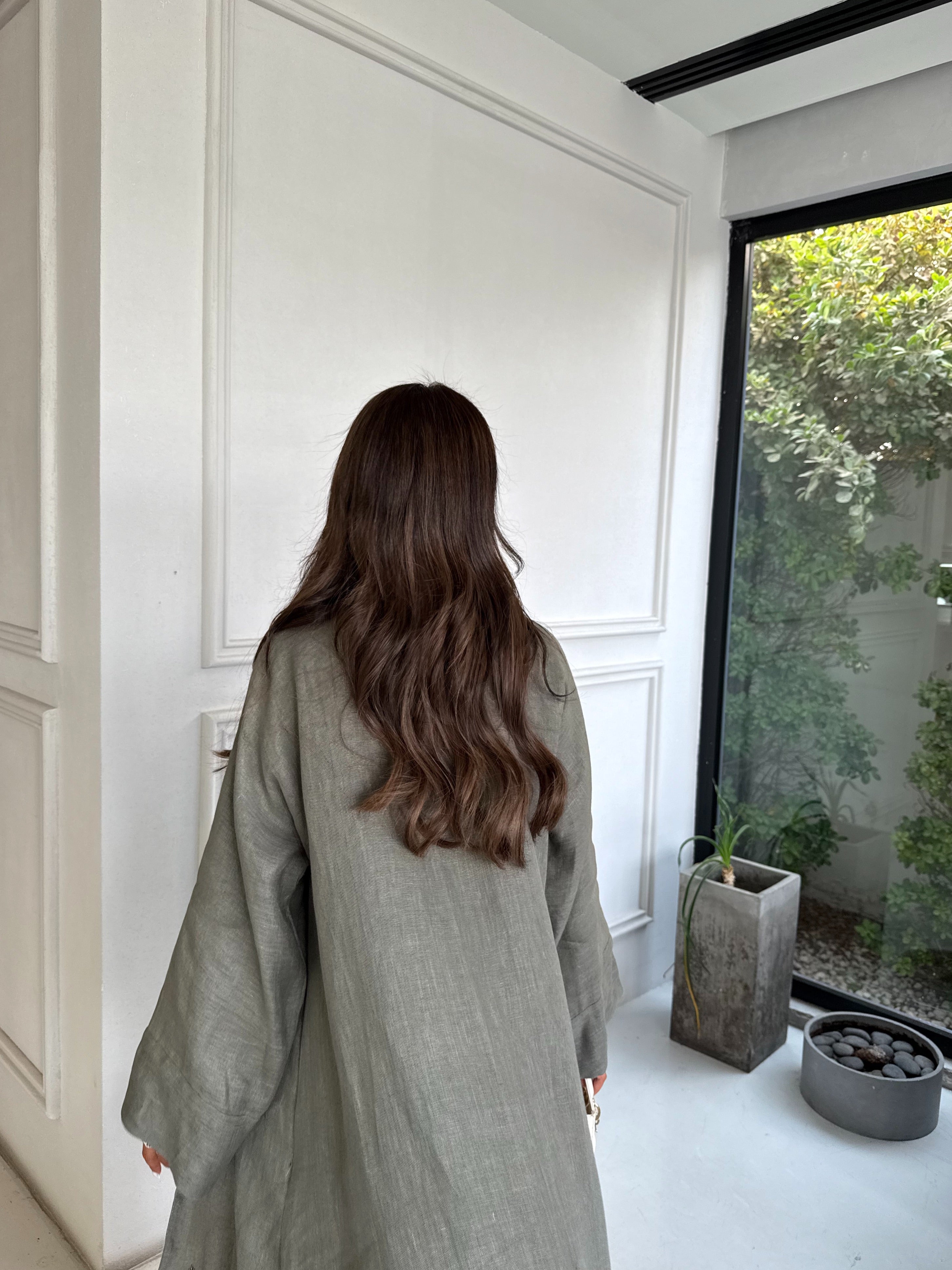 OLIVE PALM ABAYA #659