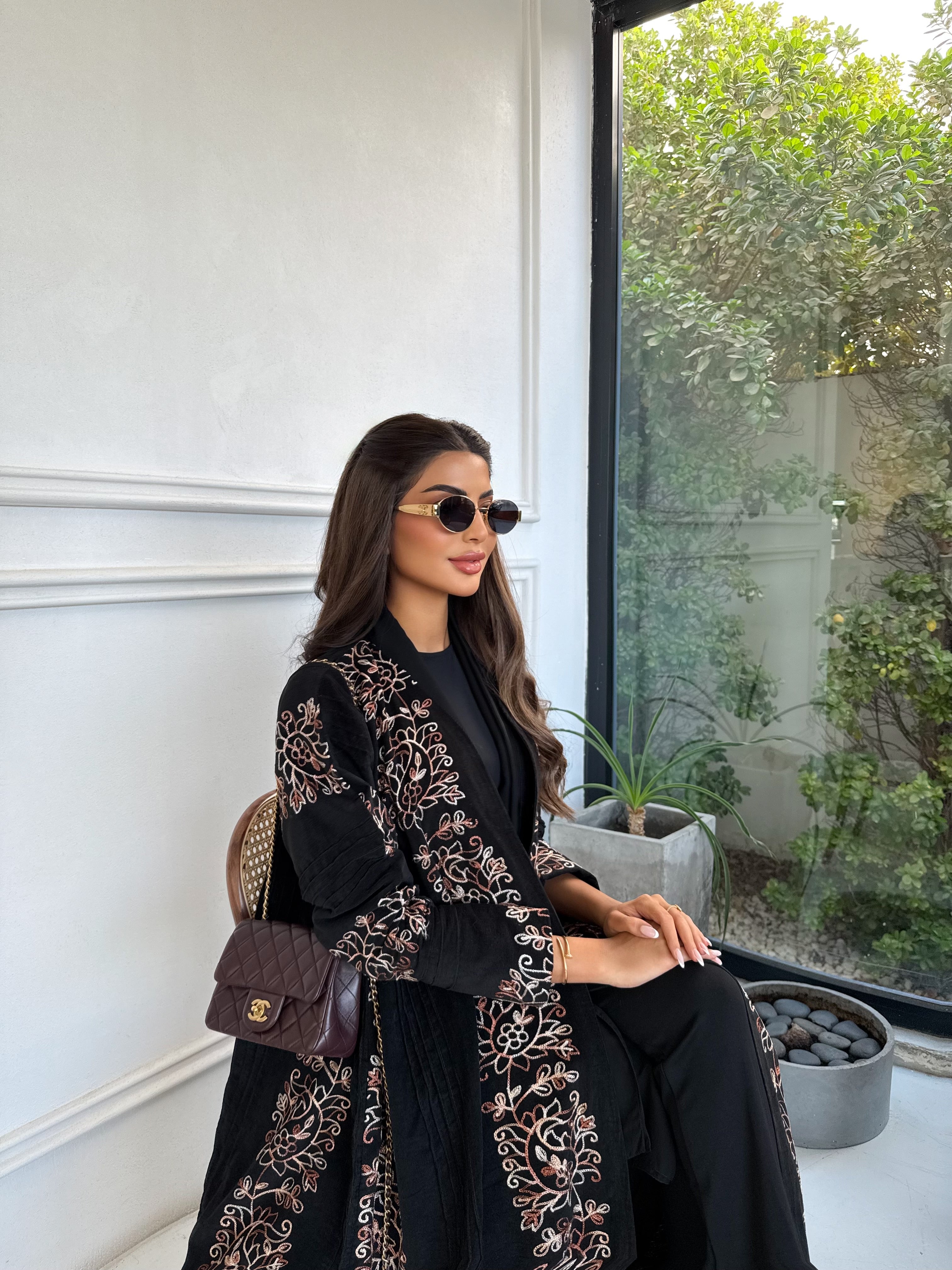 FLORAL EMBER ABAYA #663
