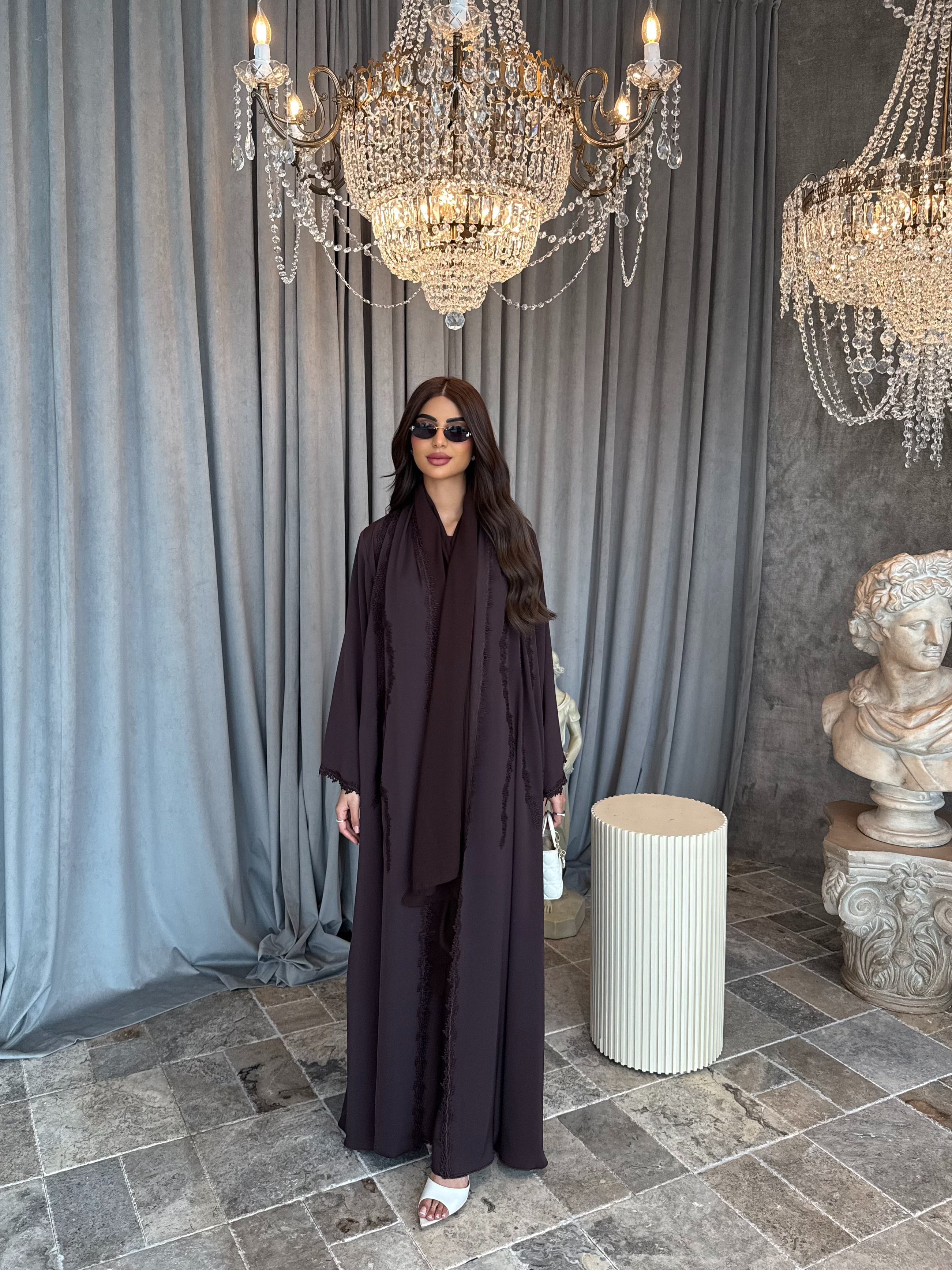 MOCHA SHADOW ABAYA #622