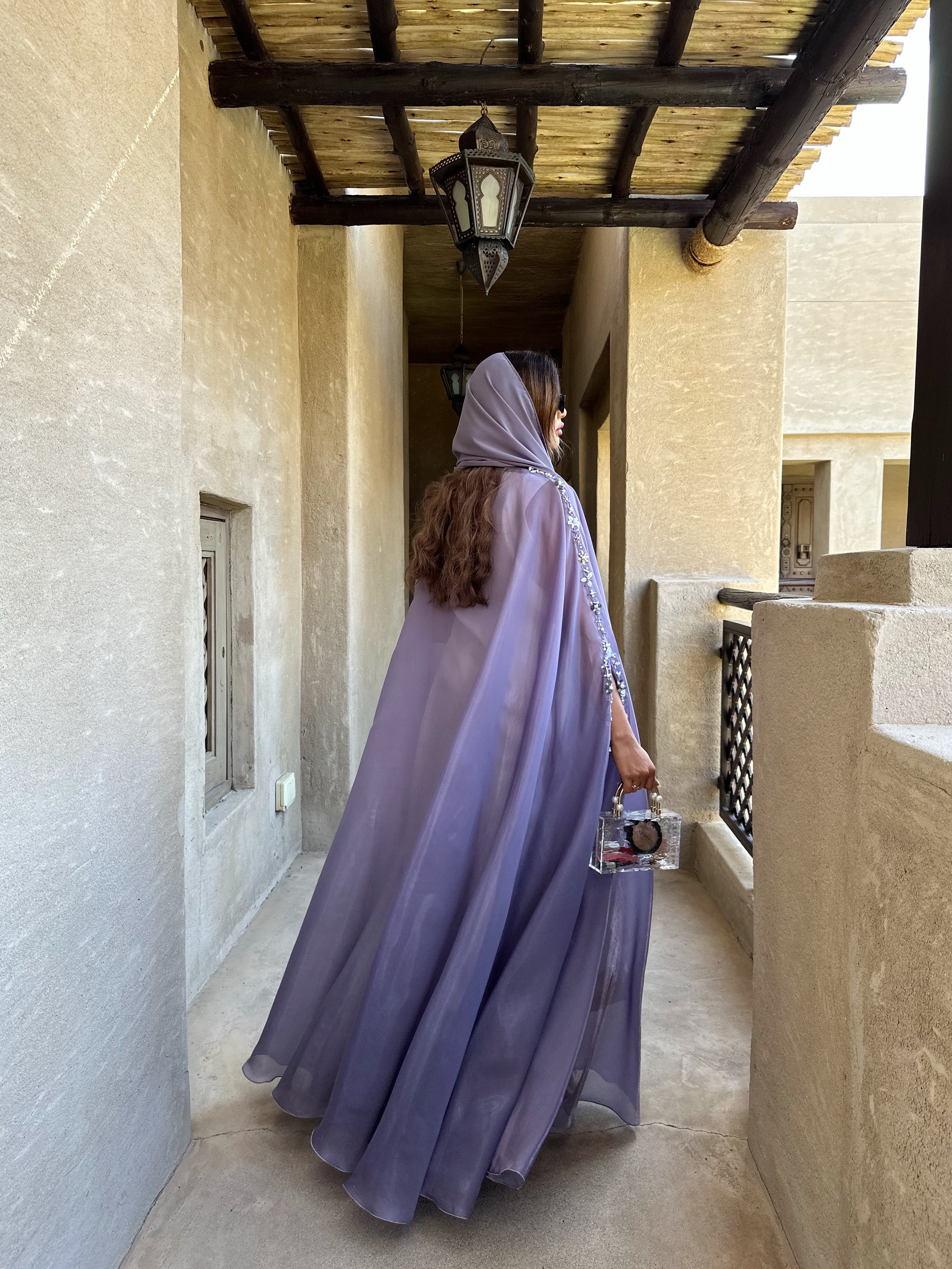 ROYAL PURPLE CAPE ABAYA 
 #445