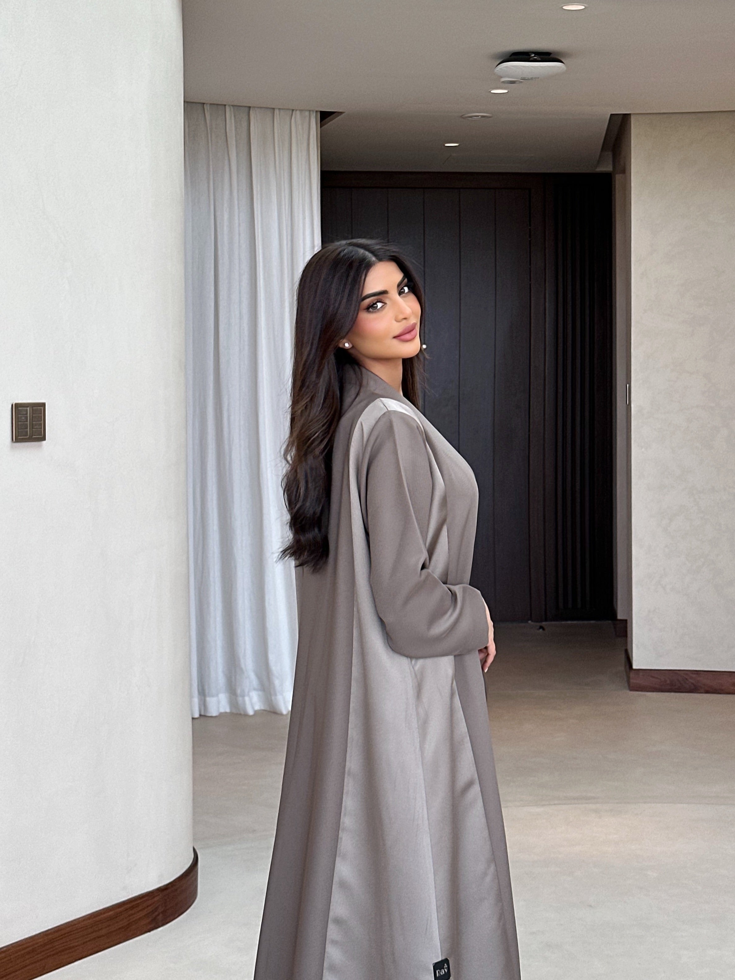 GORGEOUS TAUPE ABAYA #594