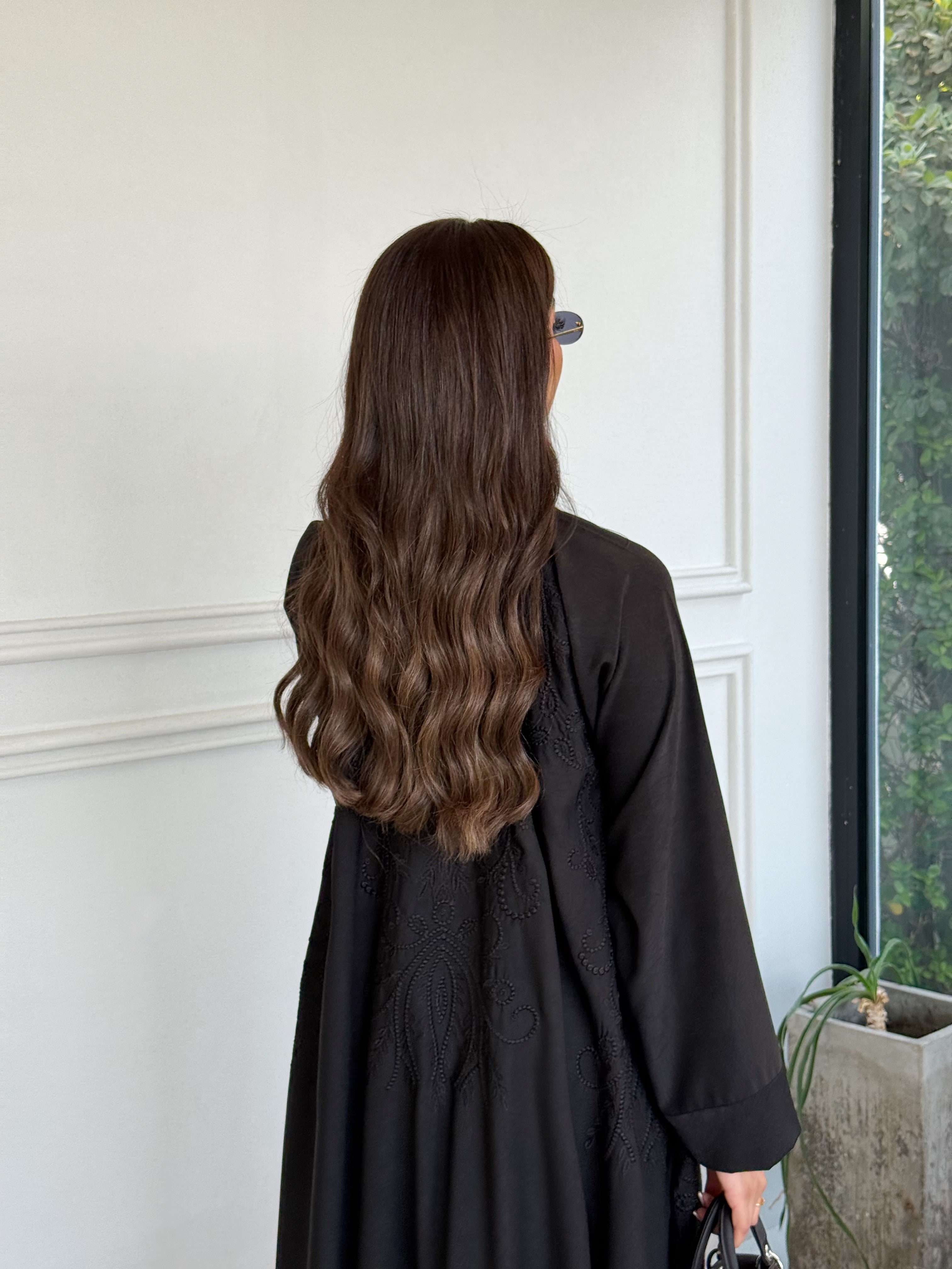 BLACK BAROQUE ABAYA #635